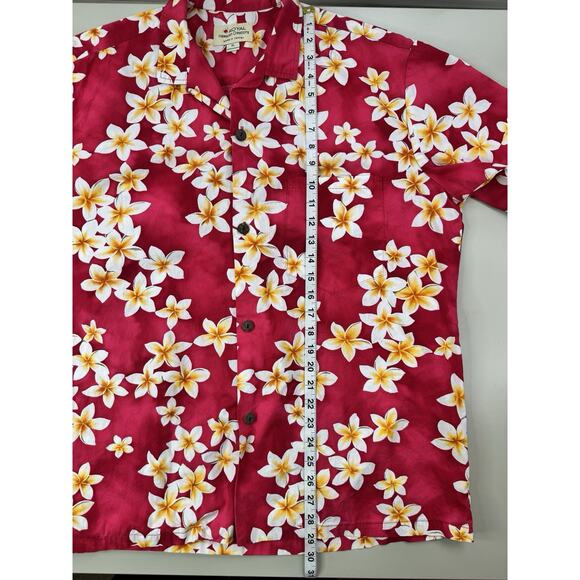 Royal Creations Hawaiian Shirt Mens XL Red Floral Tropical Aloha Vacation Beach - Picture 5 of 8